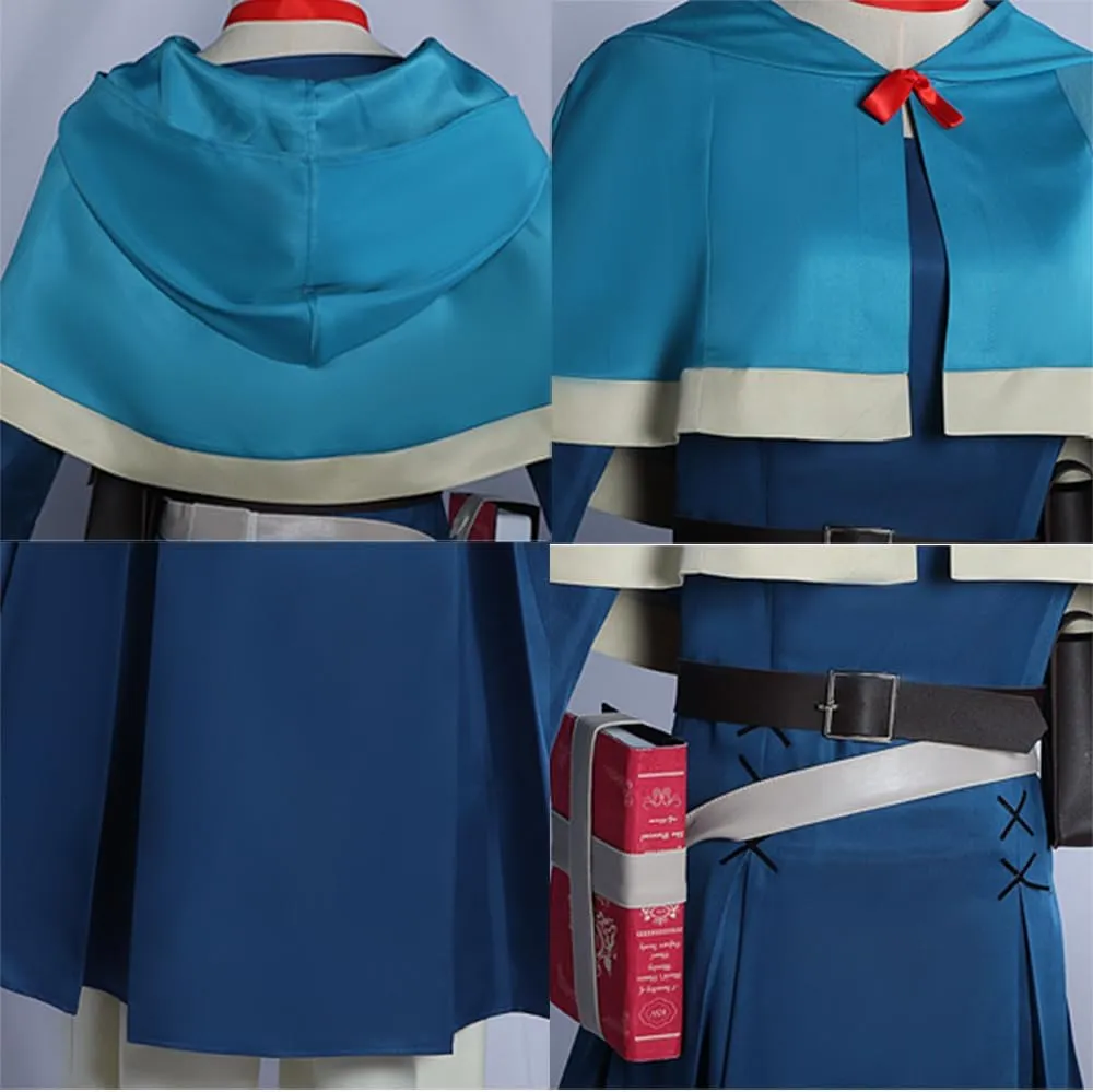 Delicious in Dungeon Marcille Donato Cosplay Costume Anime Dress Cloak Full Set for Halloween Party