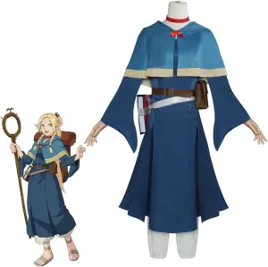 Delicious in Dungeon Marcille Donato Cosplay Costume Anime Dress Cloak Full Set for Halloween Party