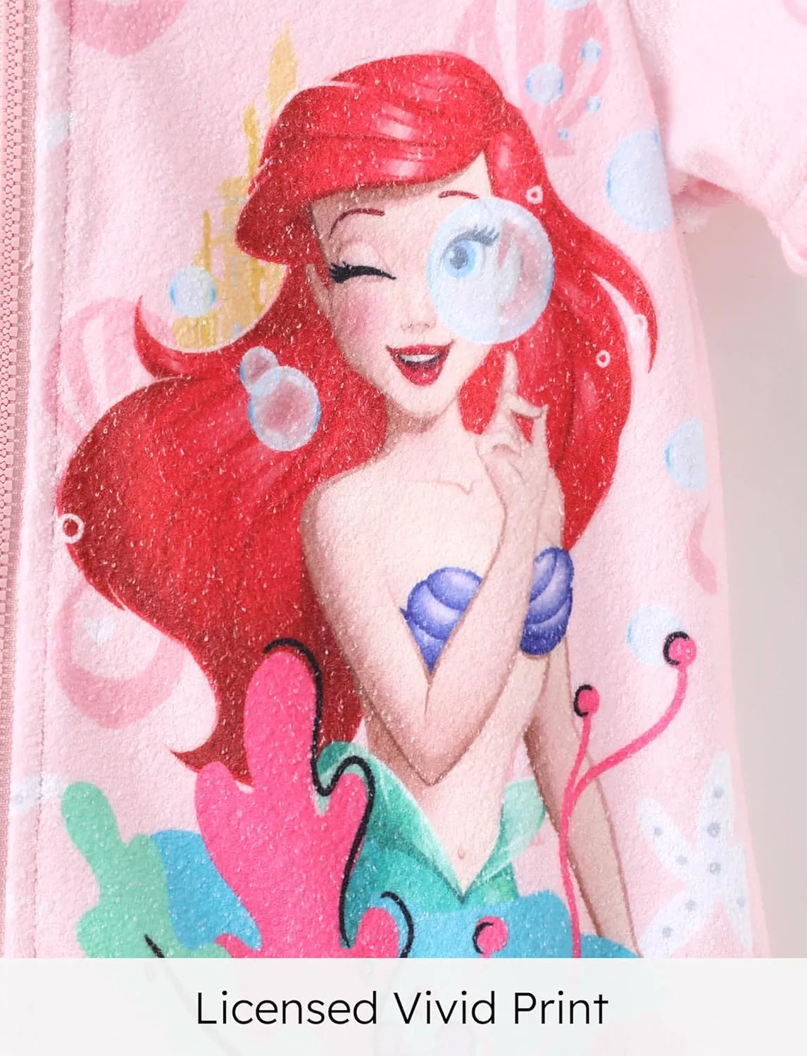 Disney Princess Frozen Stitch Minnie Girl Swim Cover Up Swimwear Terry Cloth Swimsuit Coverup Zip-up Bathing Suit Wrap Hooded