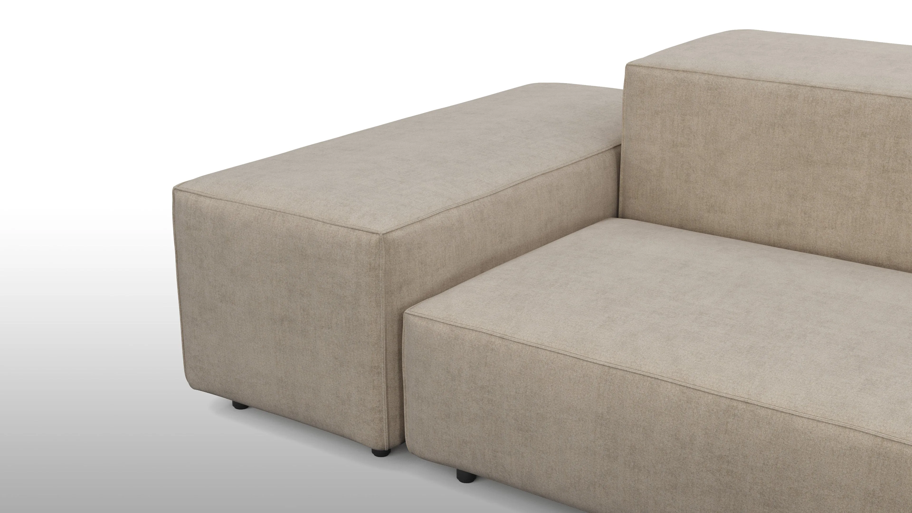 Extrasoft - Extrasoft Sectional Sofa, Right Corner, Biscotti Brushed Weave
