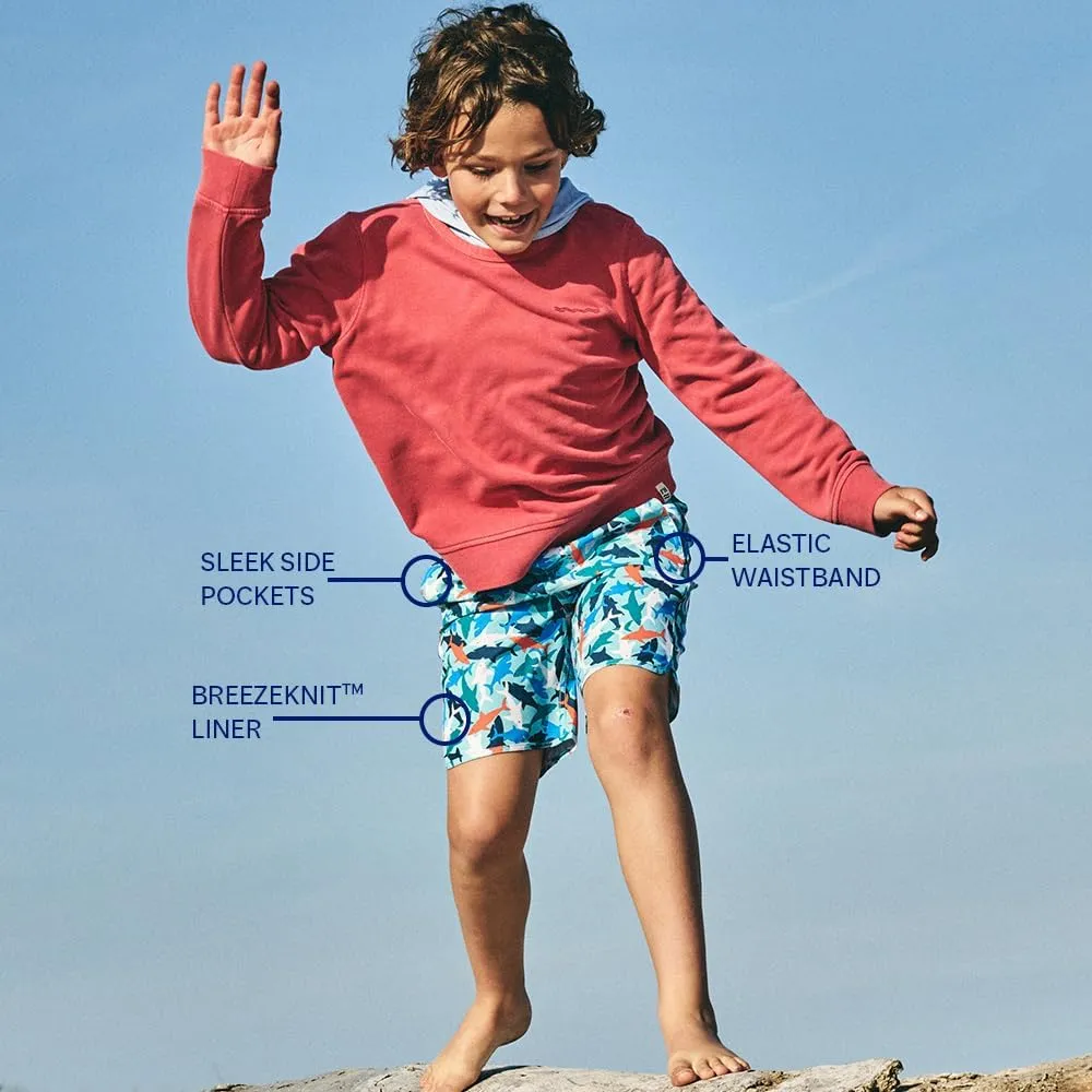 Fair Harbor Kids Anchor  Kids Swimsuits with BreezeKnit Liner, 6-inch Inseam  Anti-Chafe, No-Mesh Trunks