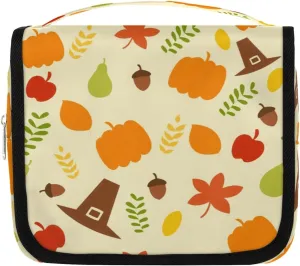 Fall Elements Hanging Travel Toiletry Bag Cosmetic Bag Portable Wash Bag with Hook for Bathroom Accessories Toiletries Cosmetics