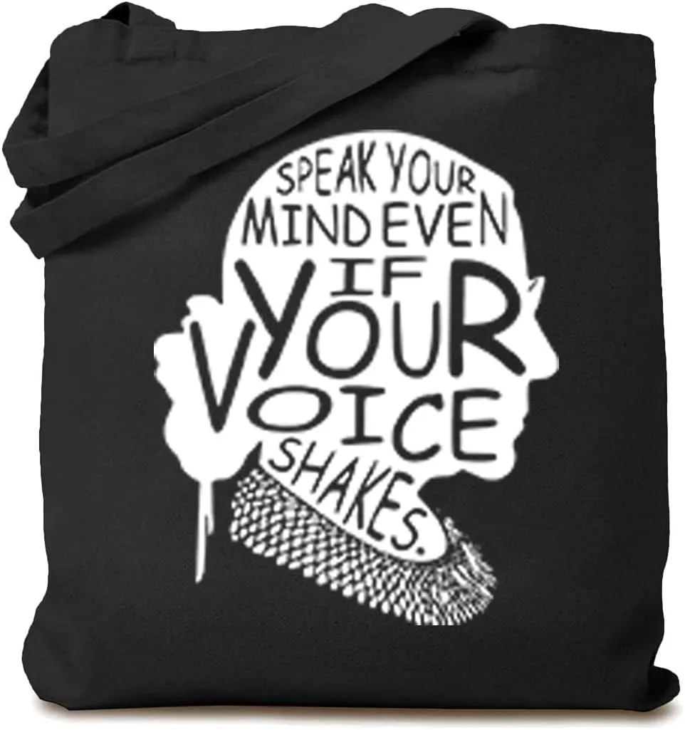 Feminism Canvas Tote Bags for Women Feminist Shoulder Bag Inspirational Sayings Reusable Shopping Bag