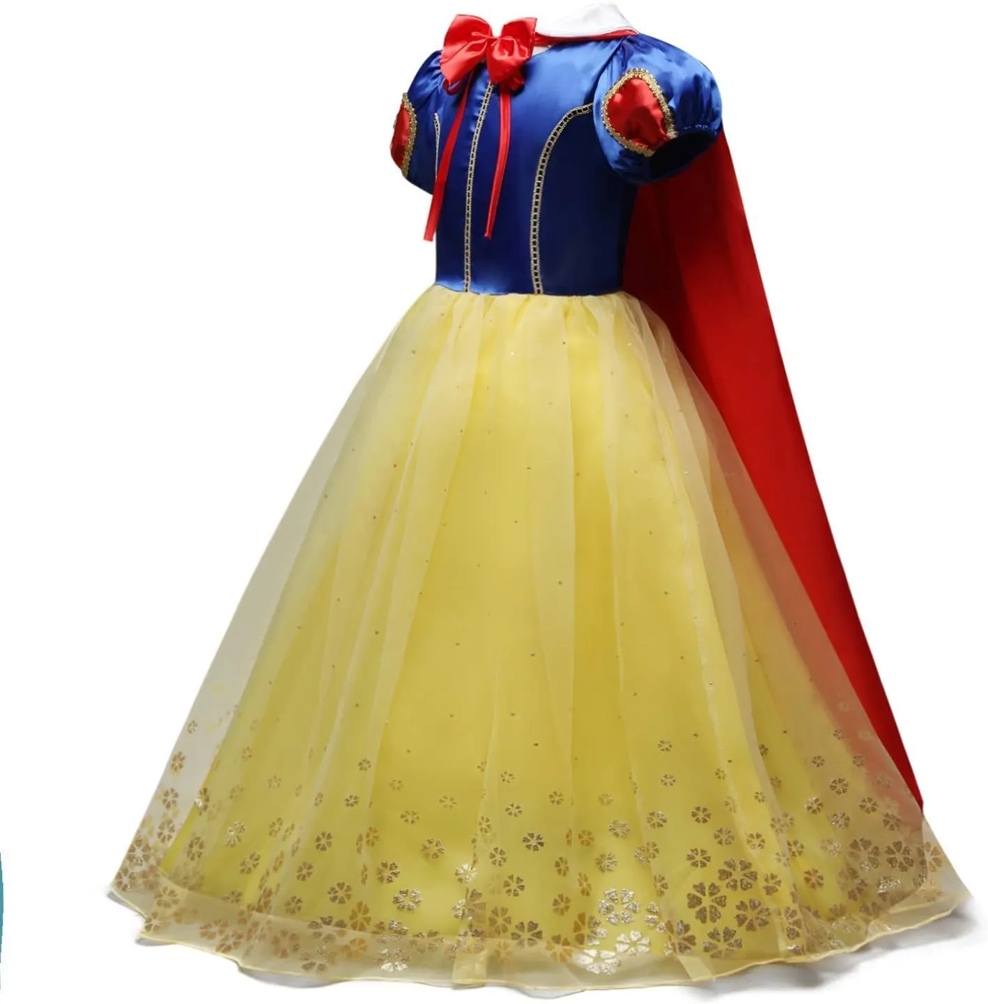 FMYFWY Girls Snow White Princess Costume Carnival Halloween Christmas Birthday Party Dress Dance Ball Gown (w/Accessories)