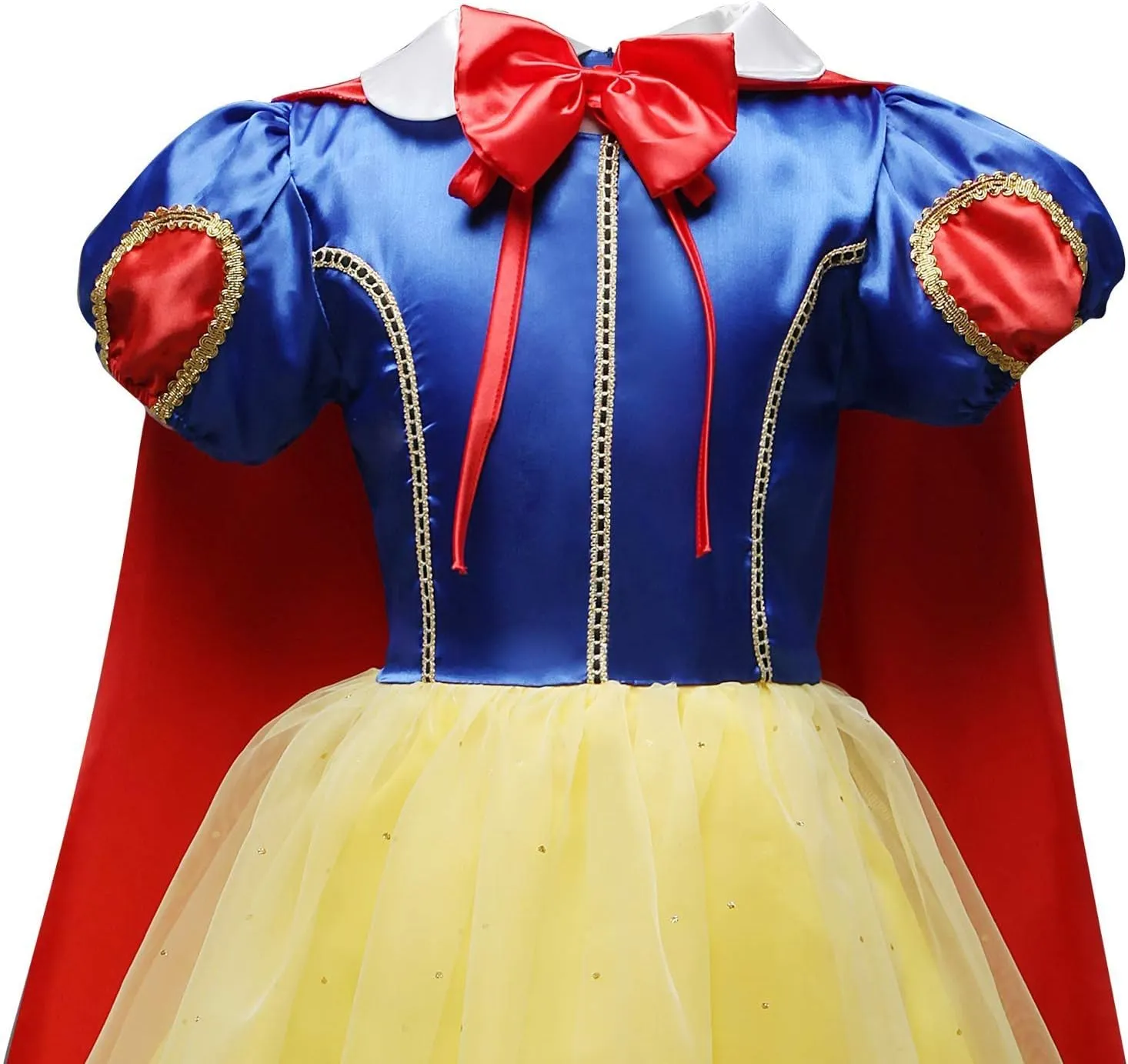 FMYFWY Girls Snow White Princess Costume Carnival Halloween Christmas Birthday Party Dress Dance Ball Gown (w/Accessories)