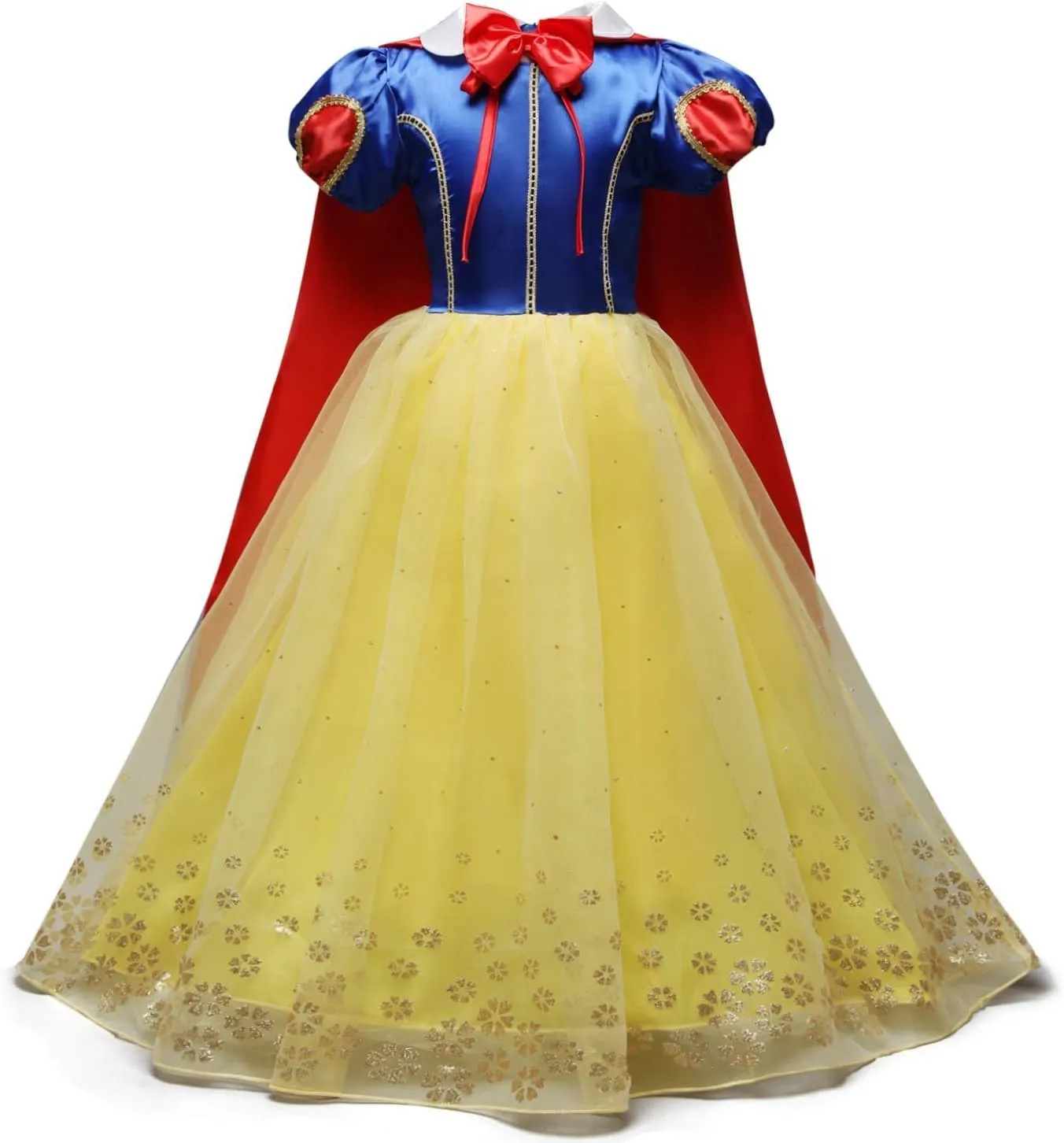 FMYFWY Girls Snow White Princess Costume Carnival Halloween Christmas Birthday Party Dress Dance Ball Gown (w/Accessories)