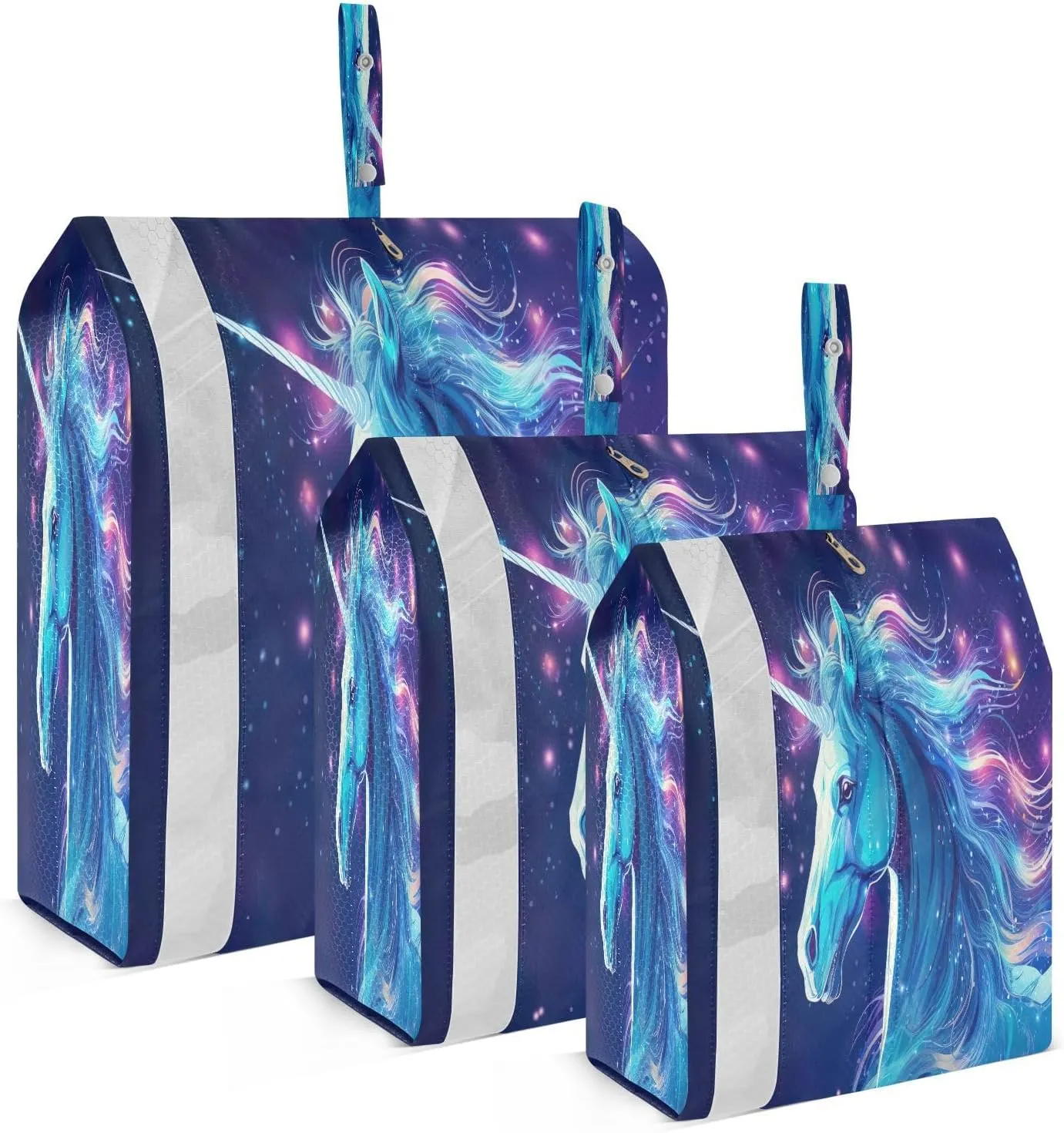 Galaxy Blue Unicorn Compression Packing Cubes Luggage Organizer Bags for Travel Suitcase Organizer for Women Travel Accessories