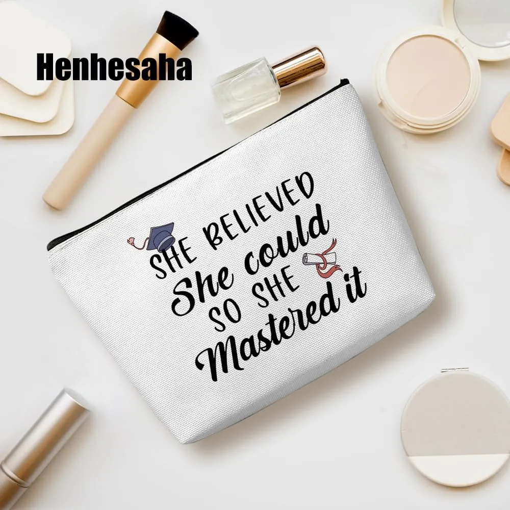Graduation Gift, Graduation Gifts for Her, Congratulation Gift Inspirational Class of 2025 Cosmetic Bag Make up Bag Masters Degree Gifts for Women Senior College Graduate