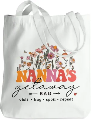 Grandma Mom Tote Bag - Birthday, Mothers Day, Retirement & Christmas Gifts for Women - Reusable Shoulder Bag