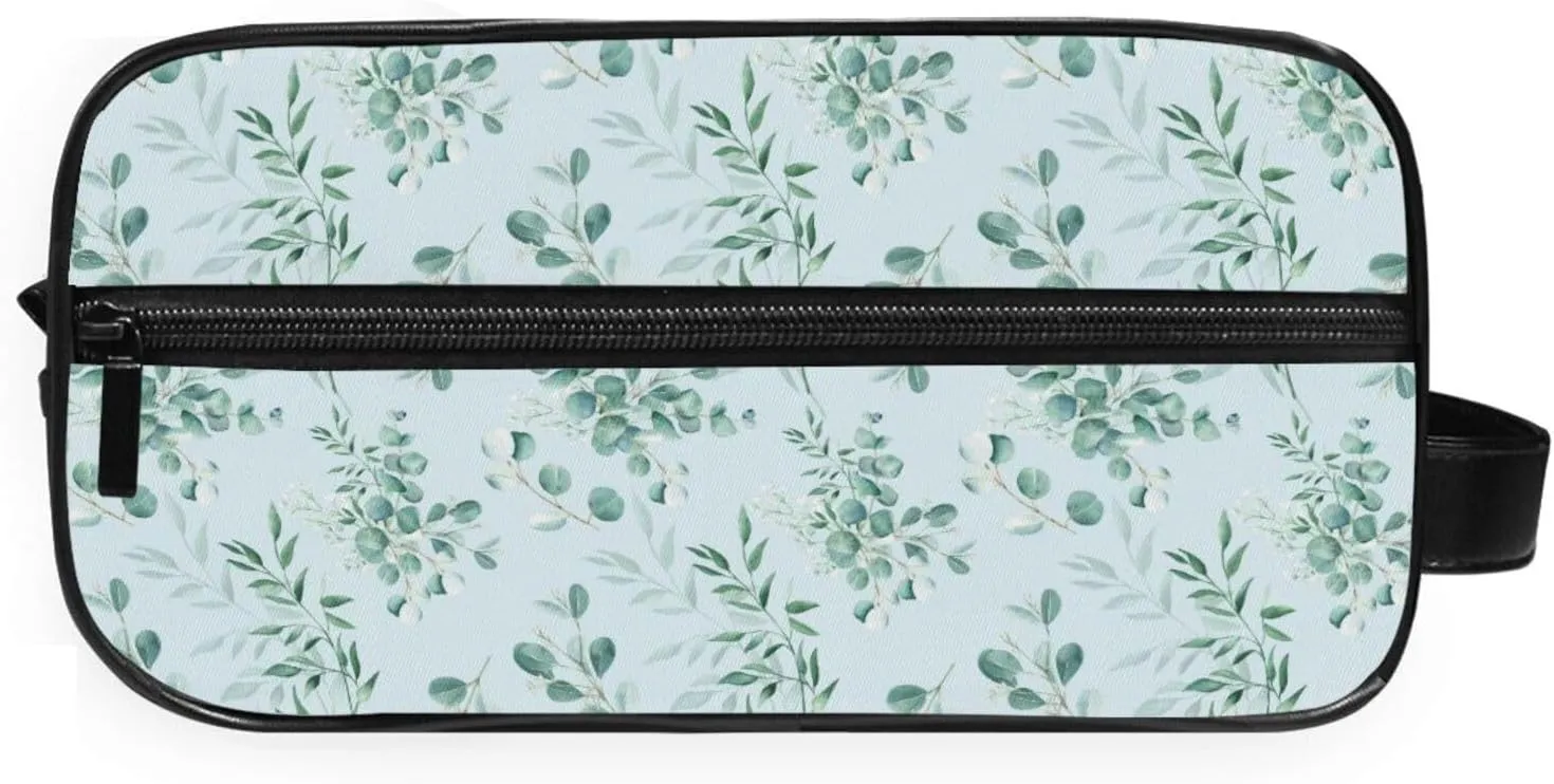 Greenery Eucalyptus Travel Toiletry Bag for Men and Women Traveling Dopp Kit Shaving Bag for Toiletries Accessories