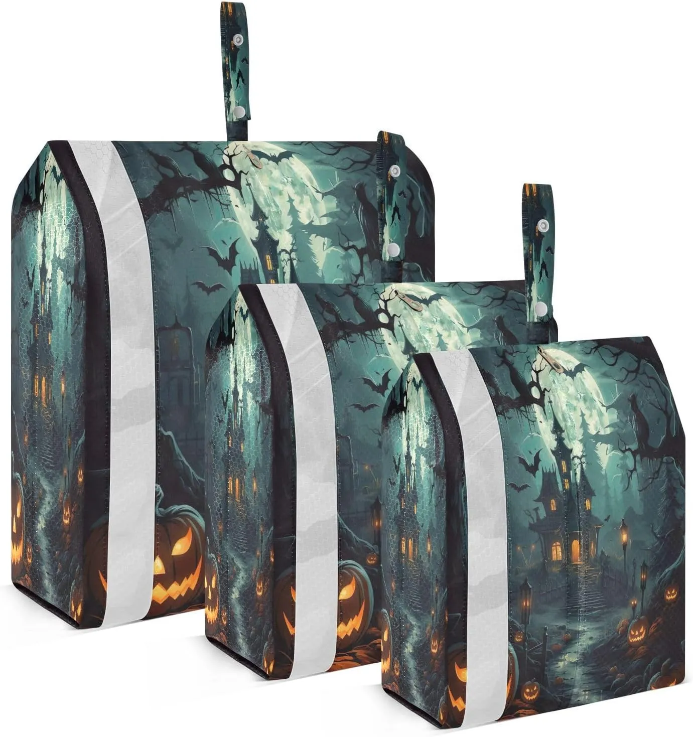 Halloween Night Lantern Compression Packing Cubes Luggage Organizer Bags for Travel Suitcase Organizer for Women Travel Accessories