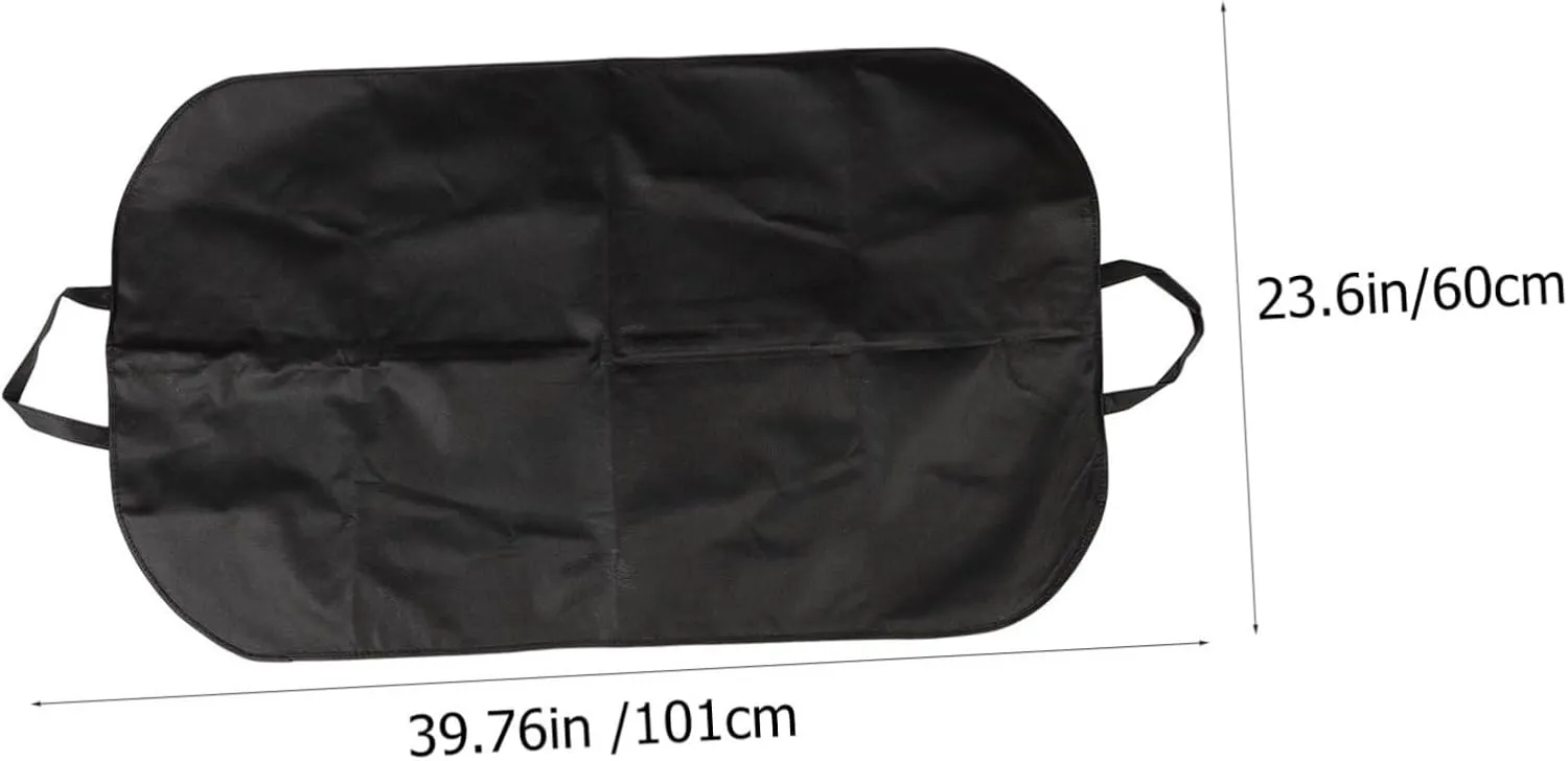 Happyyami 2 Pcs Portable Suit Dust Cover Garment Bag Medium for Travel and Business Household Clothes Protector Case Black for Wardrobe and Closet Storage