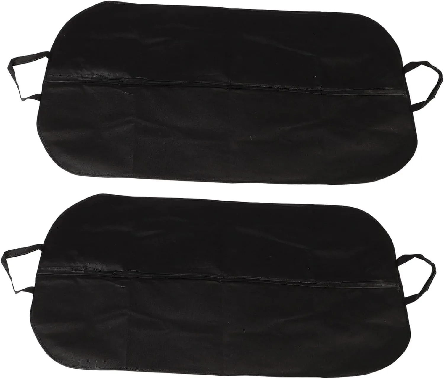 Happyyami 2 Pcs Portable Suit Dust Cover Garment Bag Medium for Travel and Business Household Clothes Protector Case Black for Wardrobe and Closet Storage
