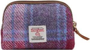 Harris Tweed Mini Travel Makeup Carrying Case Cosmetic Bag Portable Electronics Accessories Organizer Coin Purse No.2162