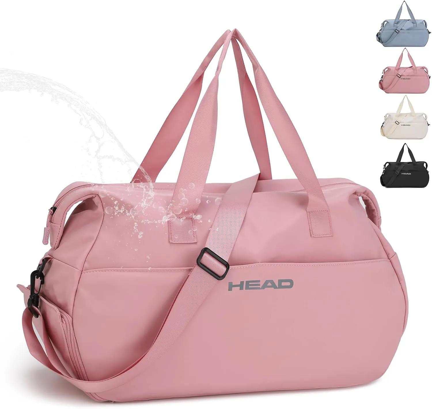 HEAD 32L Carry On Women Gym Duffel Bag with Shoes Compartment, Lightweight Crossbody Women Sport Bag for Men & Women, Workout Tote Bag Handbag for Business/Fitness/Yoga/Weekender Overnight