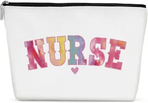 Inspirational Nurse Makeup Bag Nurse Gifts Nurses Week Gifts Nurse Accessories for Work Nursing Nurse Appreciation Birthday Graduation Gifts Positive Cosmetic Bag Make up Bag for Women RN Nurse Lady