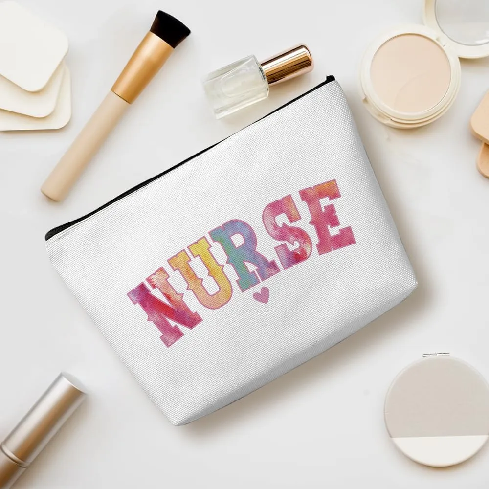 Inspirational Nurse Makeup Bag Nurse Gifts Nurses Week Gifts Nurse Accessories for Work Nursing Nurse Appreciation Birthday Graduation Gifts Positive Cosmetic Bag Make up Bag for Women RN Nurse Lady