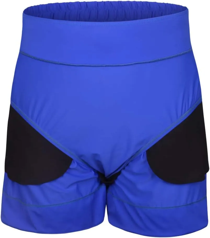 JINXUEER Plus Size Solid Board Shorts Tankini Bikini Swimwear Bottom Mid Waisted Swimsuit with Briefs and Pocket for Women