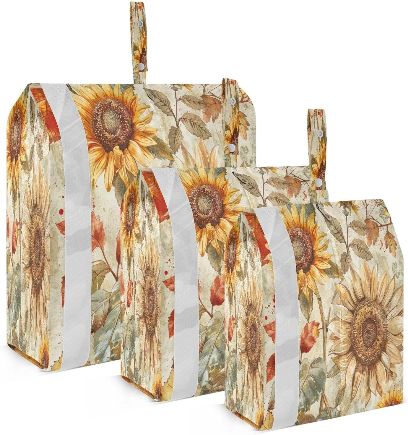 Kigai Sunflowers Travel Cubes for Packing 3 PCS Travel Luggage Packing Organizer Foldable Suitcase Storage Bag, Travel Accessories