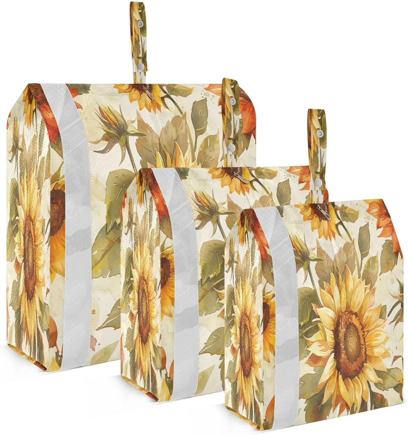 Kigai Sunflowers Travel Cubes for Packing 3 PCS Travel Luggage Packing Organizer Foldable Suitcase Storage Bag, Travel Accessories