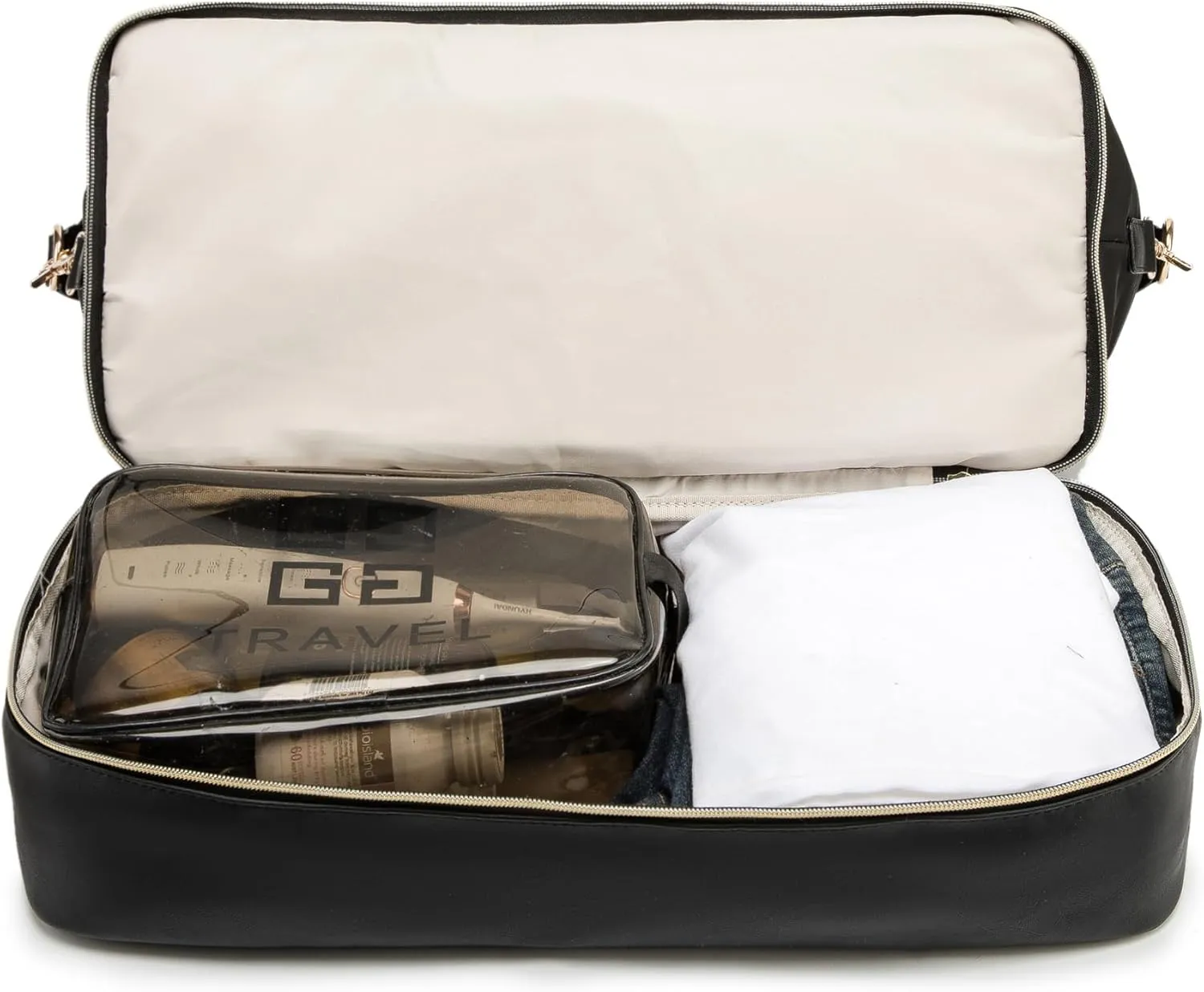Kinmac Travel Duffel - Overnight Weekender & Sports Gym Bag, Carry-on Tote (Black)