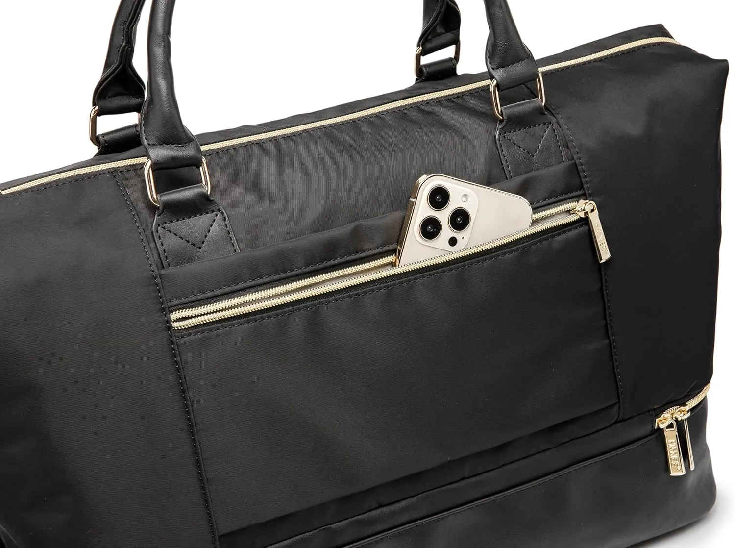 Kinmac Travel Duffel - Overnight Weekender & Sports Gym Bag, Carry-on Tote (Black)