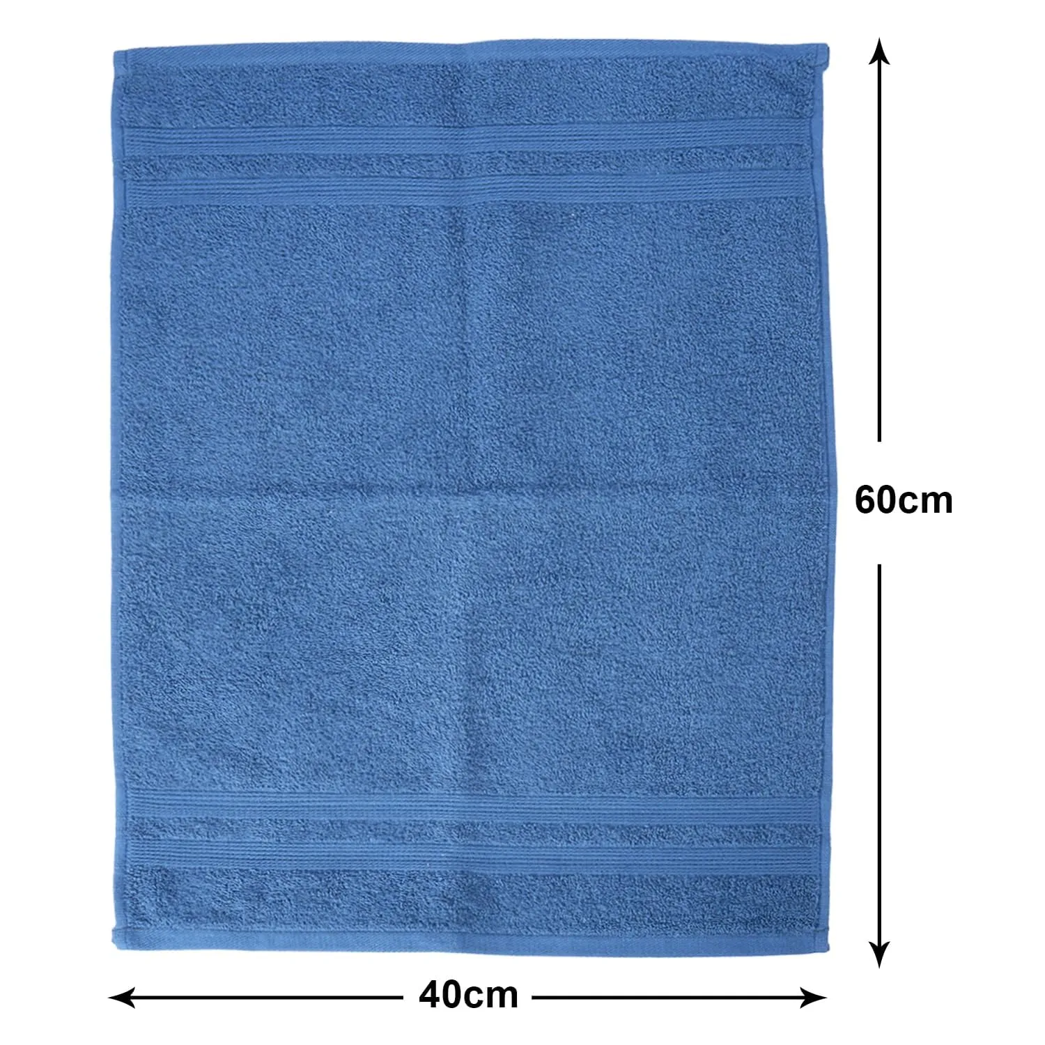 Kuber Industries 525 GSM Cotton Hand Towels |Super Soft, Quick Absorbent & Anti-Bacterial|Gym & Workout Towels|Pack of 4 (Blue & Ivory)