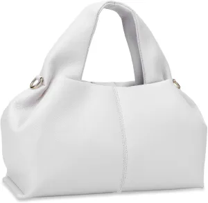 Ladies Large Capacity Tote Bag Women Solid Casual Grocery Bag Vintage Leather Crossbody Shoulder Bag Elegant Tote Handbag