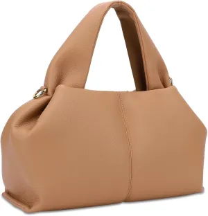Ladies Large Capacity Tote Bag Women Solid Casual Grocery Bag Vintage Leather Crossbody Shoulder Bag Elegant Tote Handbag
