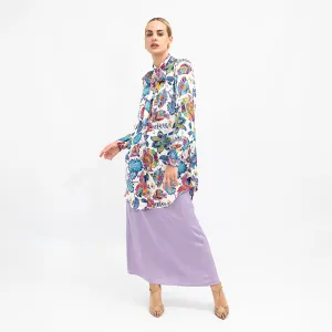 Lavender Satin Evelyn Skirt