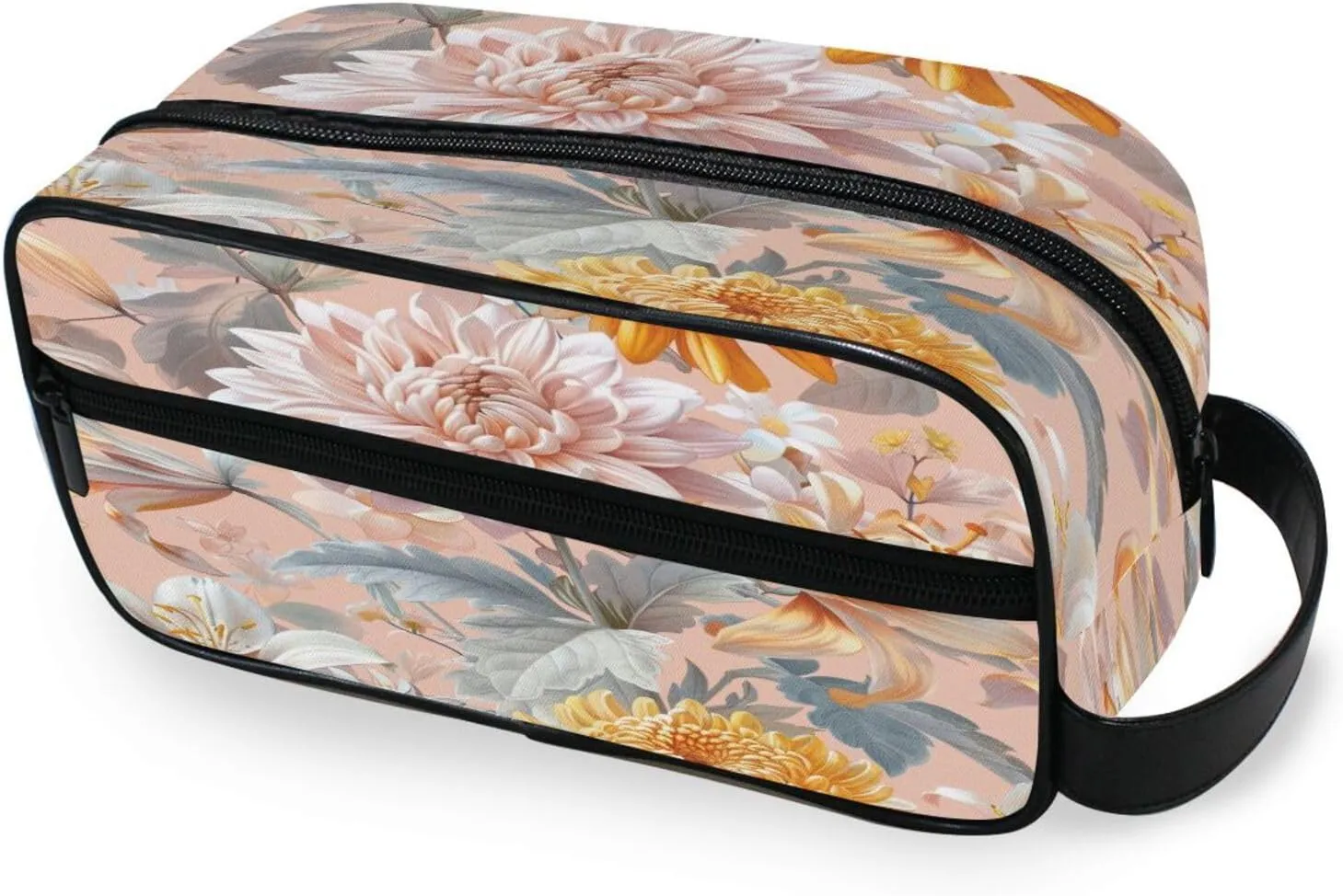 Lily Flowers Travel Toiletry Bag for Women Men, Hanging Cosmetic Bag, Water Resistant Shaving Bag for Toiletries Accessories