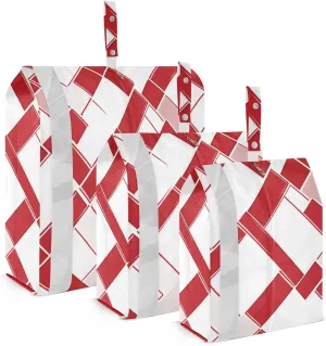 Luggage Space Saver, Organizadores De Maletas Para, White Red, With Zipper, 3 Set Travel Packing Cubes For Suitcases, Garment Bag Closet Storage