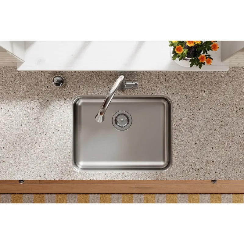 Lustertone Classic 18.25" x 23.5" x 5.38" Stainless Steel Single-Basin Undermount Kitchen Sink