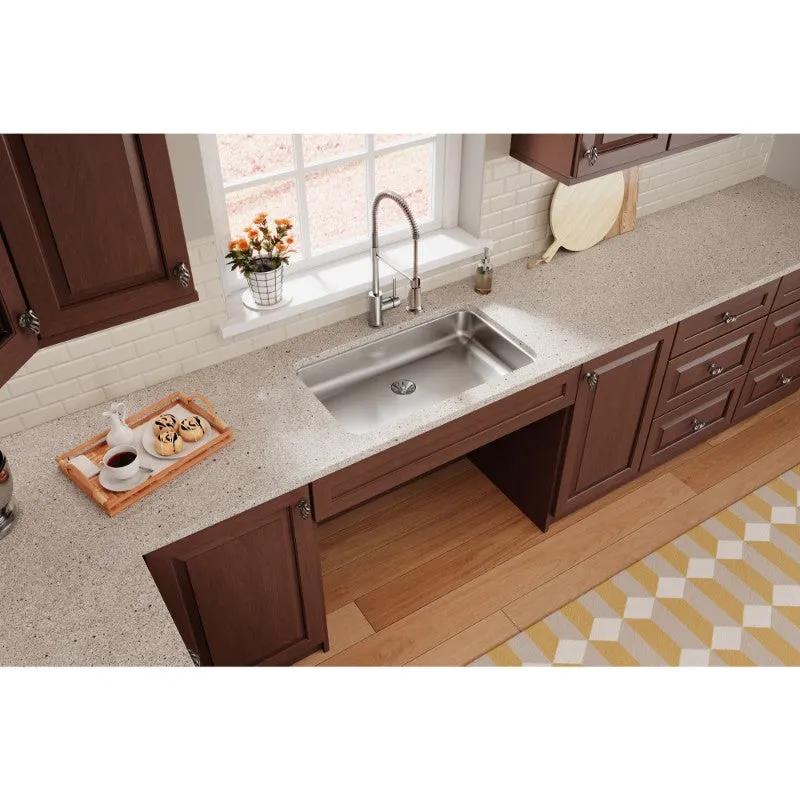 Lustertone Classic 18.25" x 30.5" x 6.88" Stainless Steel Single-Basin Undermount Kitchen Sink