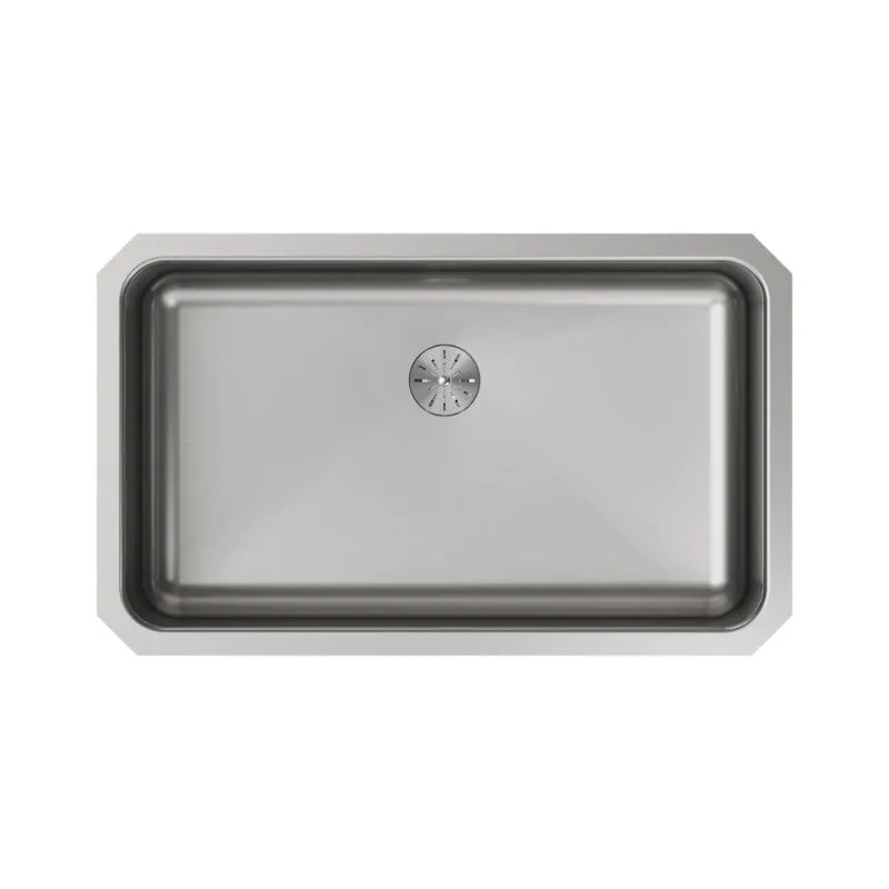 Lustertone Classic 18.5" x 30.5" x 11.5" Stainless Steel Single-Basin Undermount Kitchen Sink with Perfect Drain