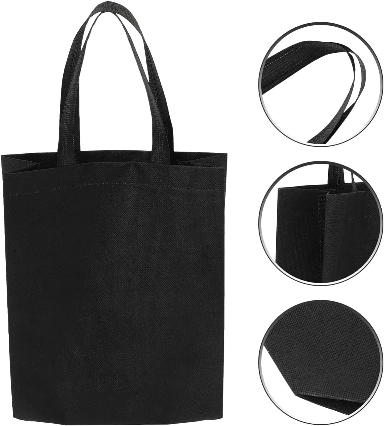 Luxshiny Blank Non Woven Tote Bags 30pcs Reusable Gift Bags with Handles Large Shopping Bags Foldable Grocery Bags