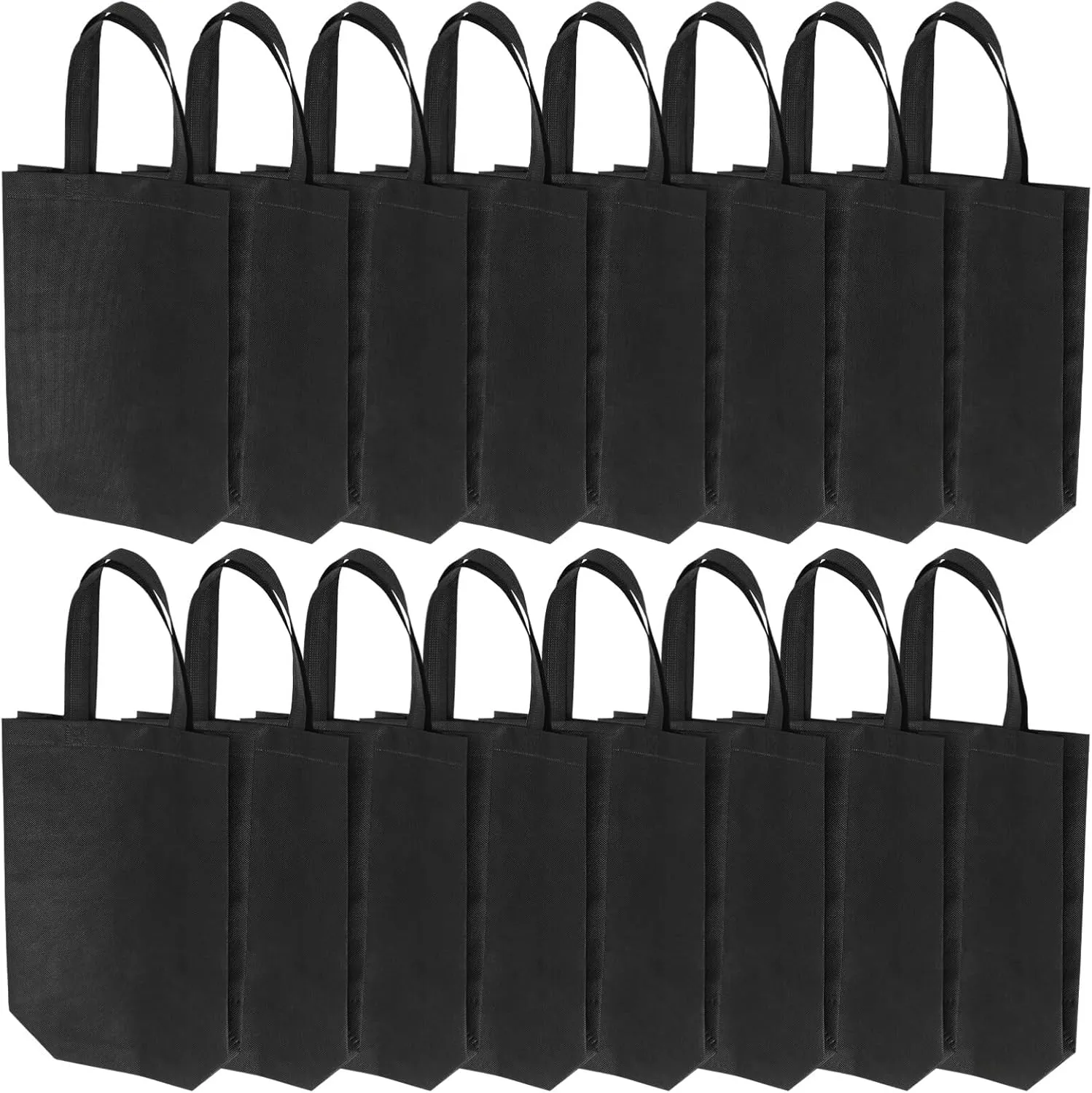 Luxshiny Blank Non Woven Tote Bags 30pcs Reusable Gift Bags with Handles Large Shopping Bags Foldable Grocery Bags