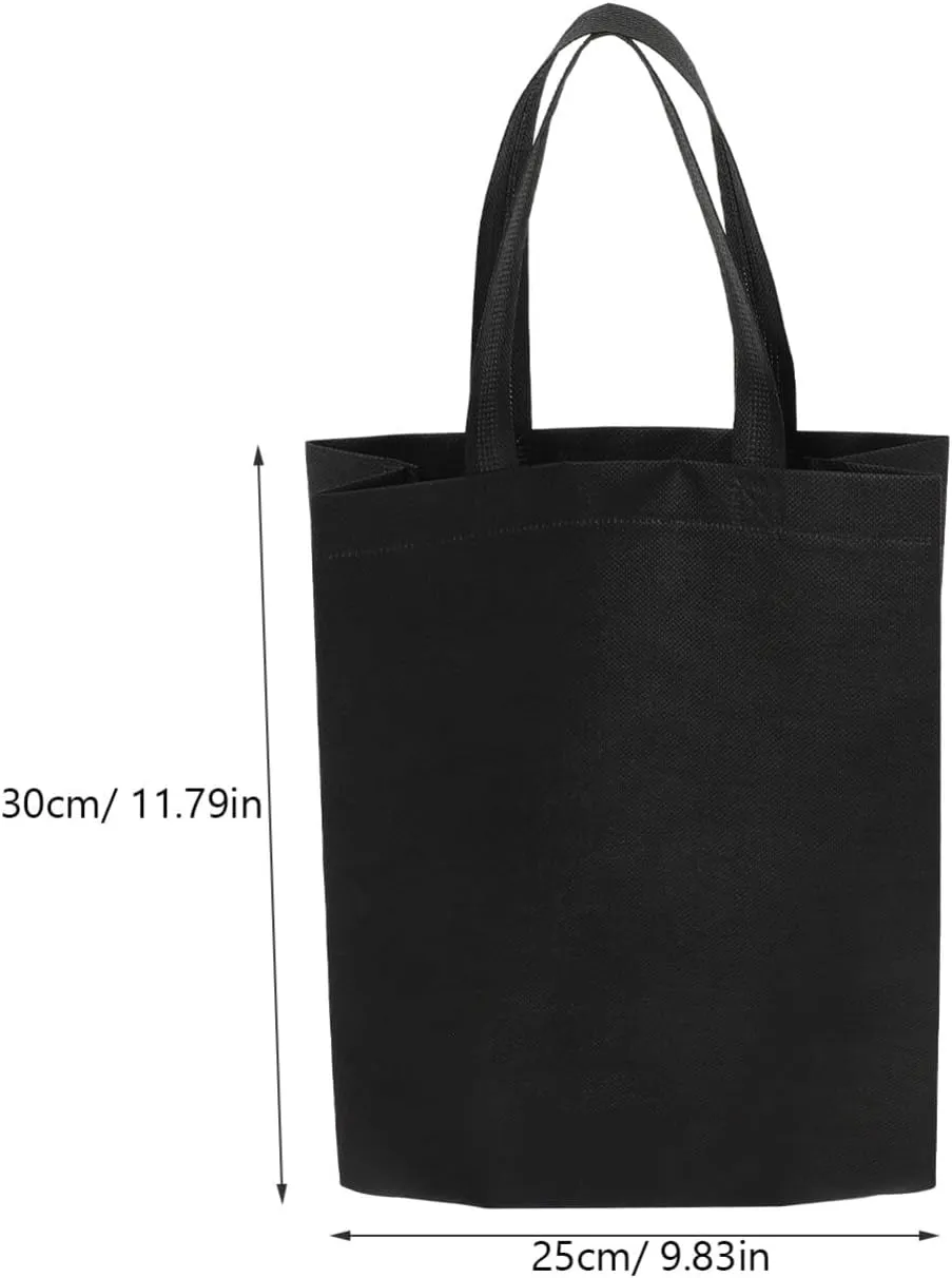 Luxshiny Blank Non Woven Tote Bags 30pcs Reusable Gift Bags with Handles Large Shopping Bags Foldable Grocery Bags