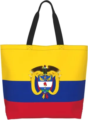 Marriage Colombian Married Flag Women's Tote Bag Large Capacity Single Shoulder Bags Handbag for Shopping Work