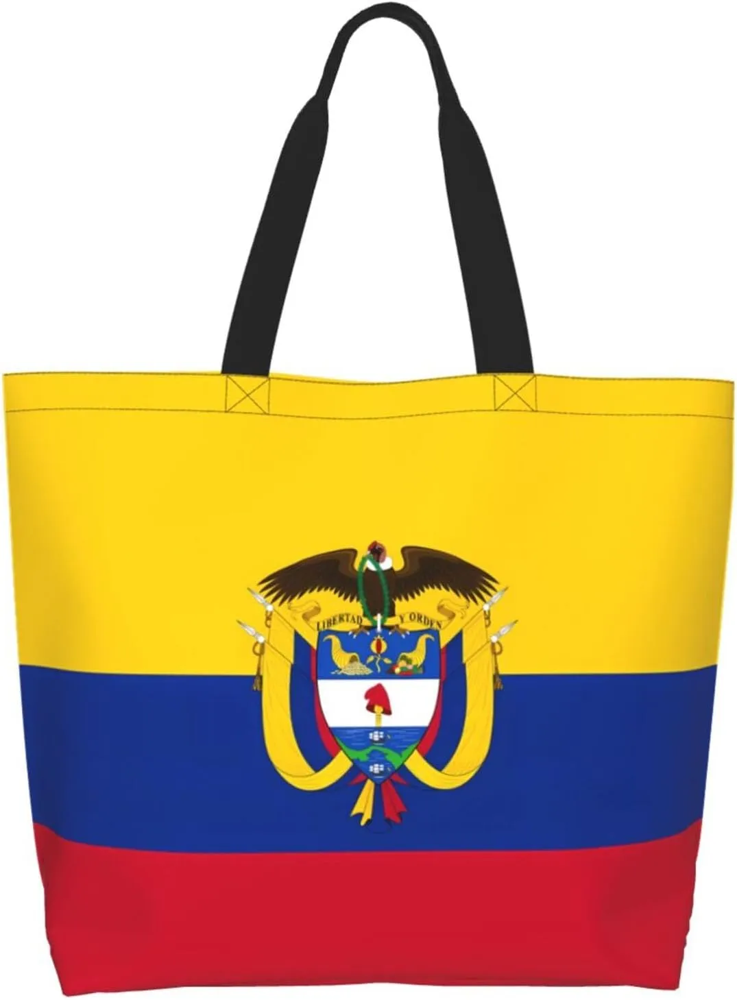 Marriage Colombian Married Flag Women's Tote Bag Large Capacity Single Shoulder Bags Handbag for Shopping Work