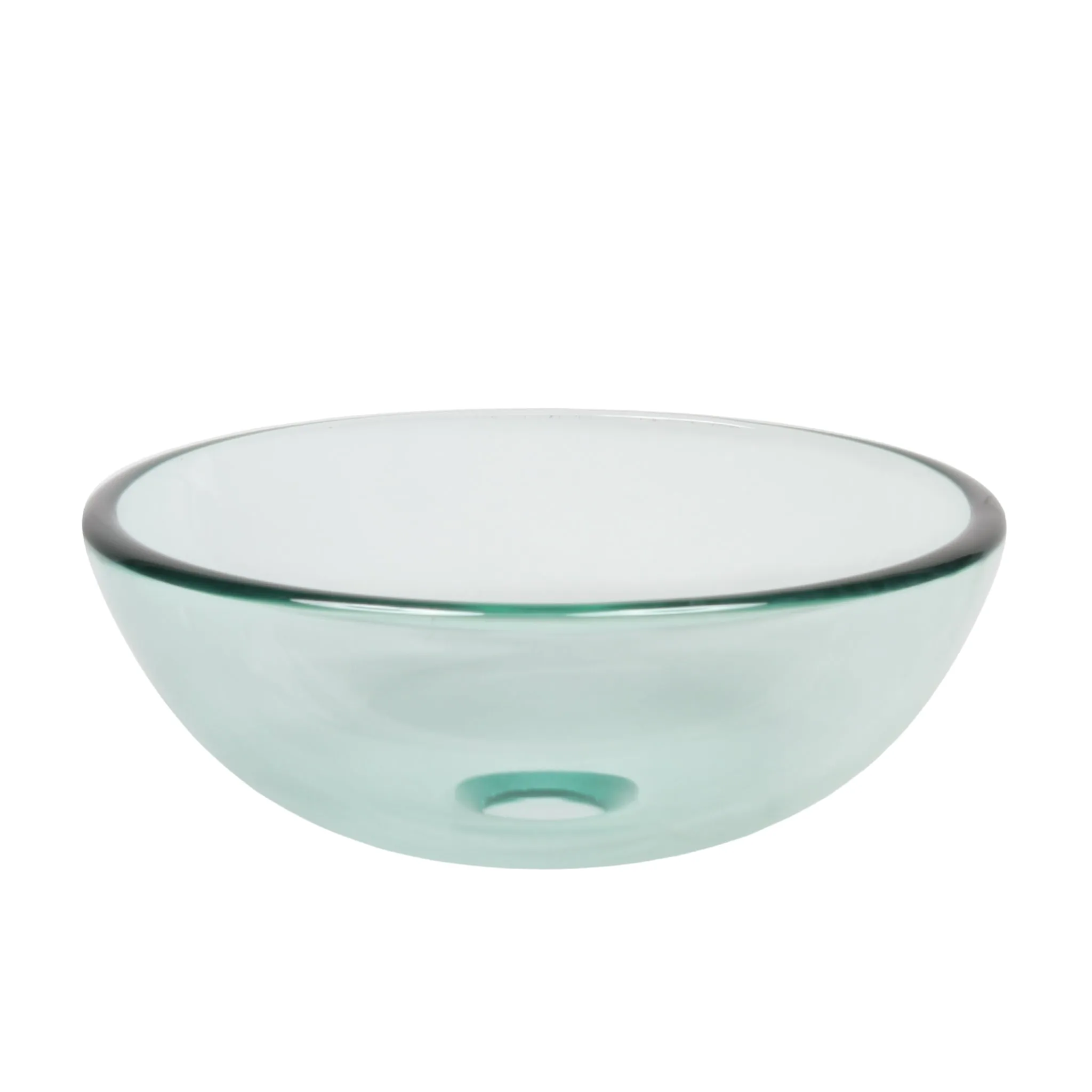 Mini 12" Clear Round Tempered Glass Vessel Bath Sink Series, TIG-8048-12