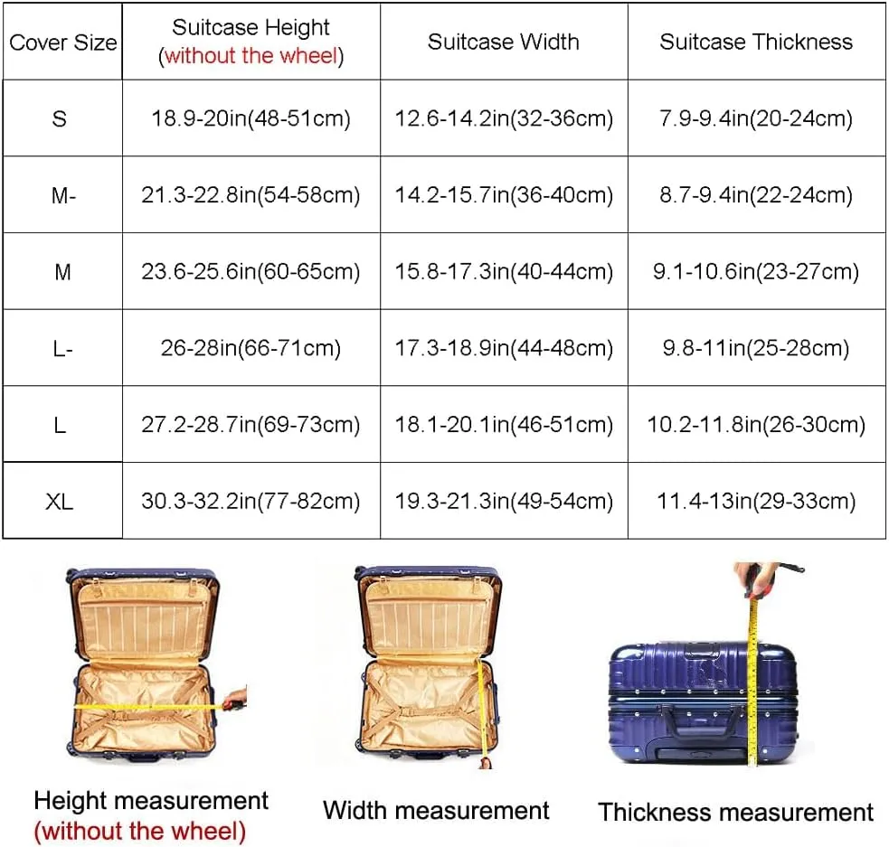 MosaiRudo Thicker Luggage Cover Elastic Suitcase Cover Protector Fits 18-32 Inch Suitcase Travel Accessories (Alphabet Graffiti, S)