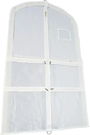 Pack of 1 Garment Protector Cover. 40 Inch Clear PVC Garment Bag for Dance Costume with 5 Zipper Pockets