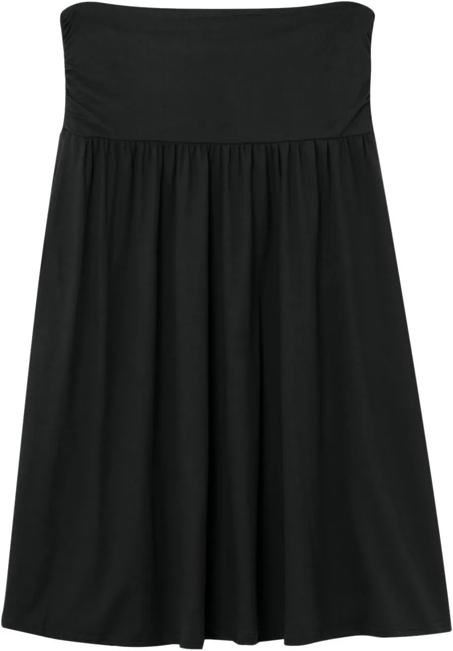 Pleated Midi Skirts for Women 2025 Summer High Waisted Solid Color Flowy A-Line Skirt with Pockets