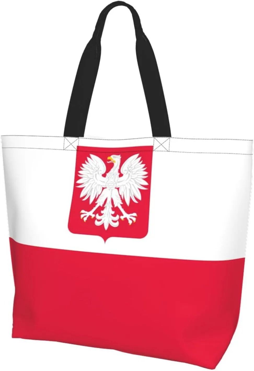 Polish Flag Poland Polska Eagle Women's Tote Bag Large Capacity Single Shoulder Bags Handbag for Shopping Work