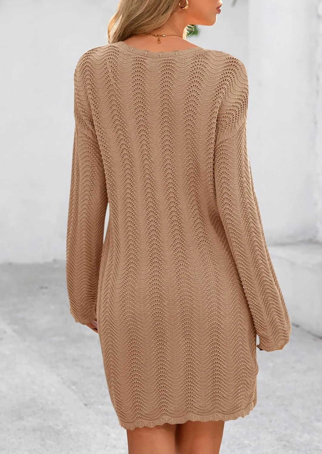 PRETTYGARDEN Women's Swimsuit Cover Up 2025 Summer Bathing Suit Swimwear Crochet Knit Dress Fashion Beach Vacation Clothes
