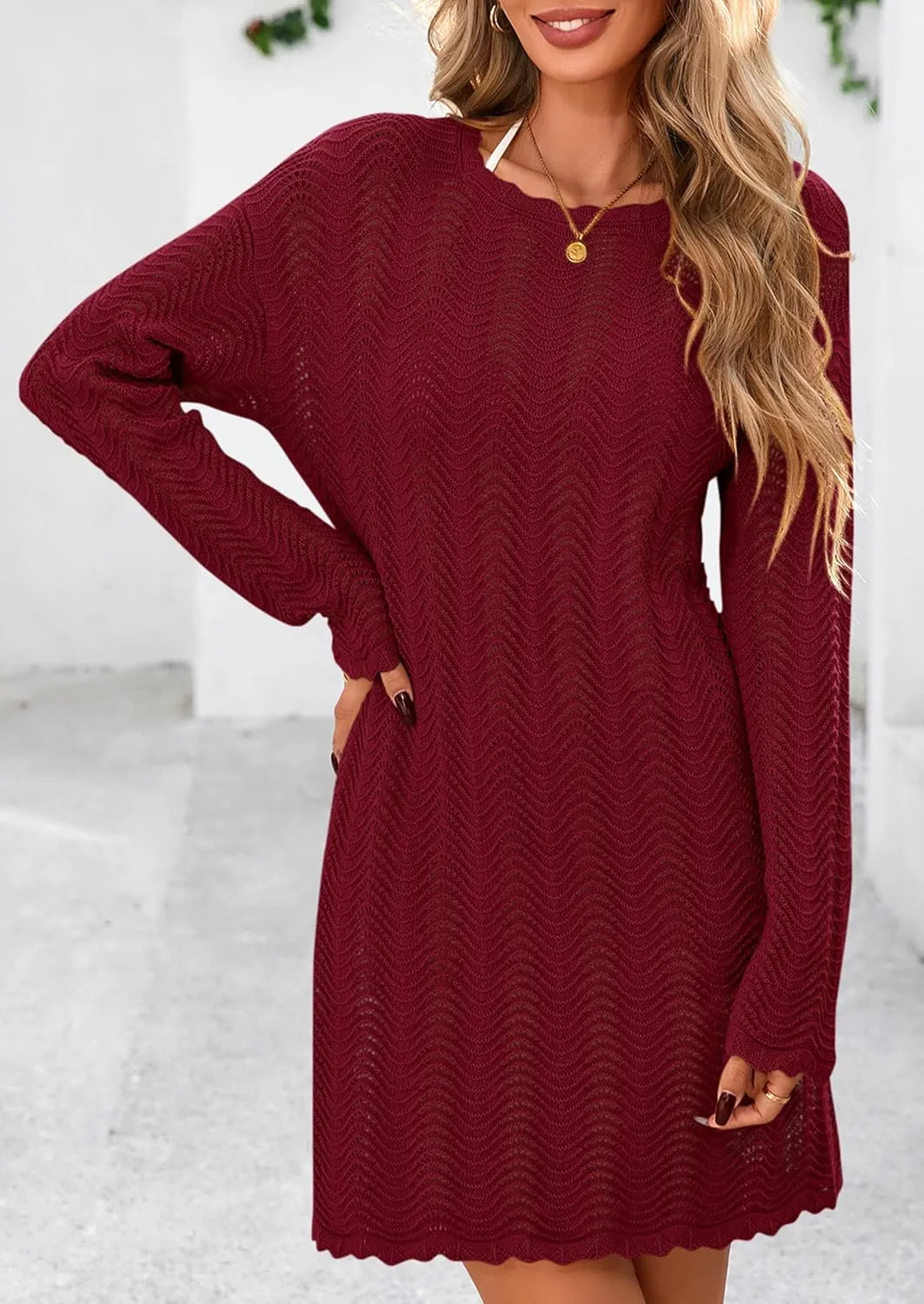PRETTYGARDEN Women's Swimsuit Cover Up 2025 Summer Bathing Suit Swimwear Crochet Knit Dress Fashion Beach Vacation Clothes