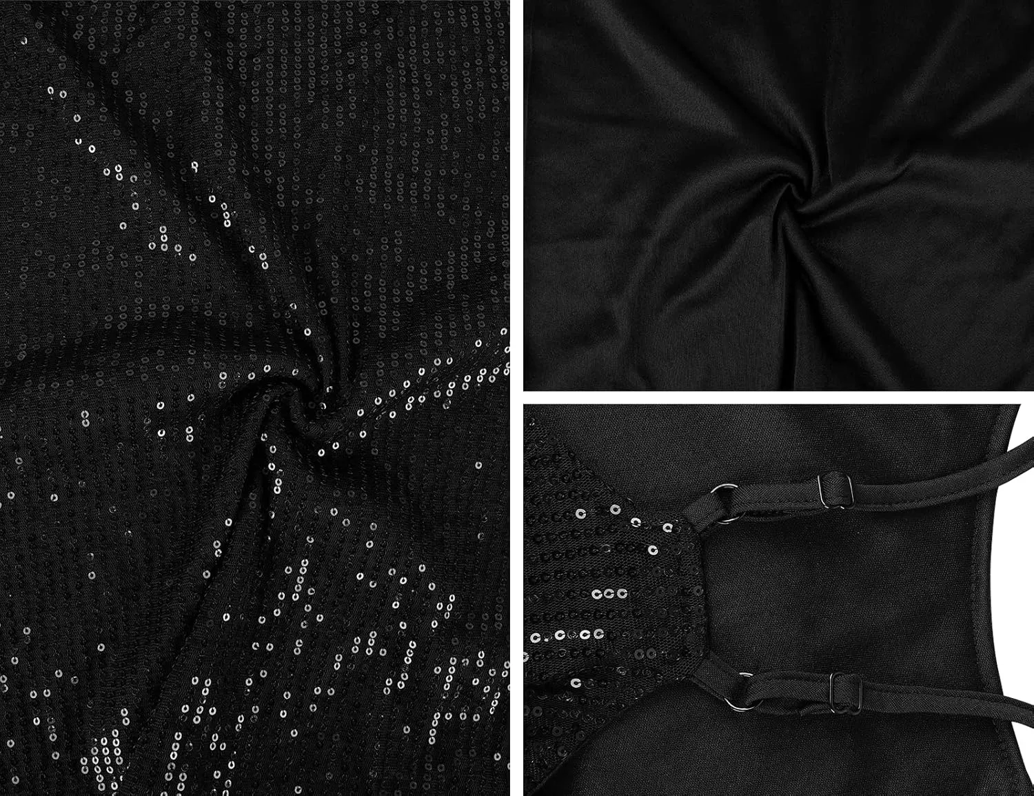 PrettyGuide Women's All Over Sequin Top Shimmer Strappy Camisole Sparkly Tank Tops Party Shirts