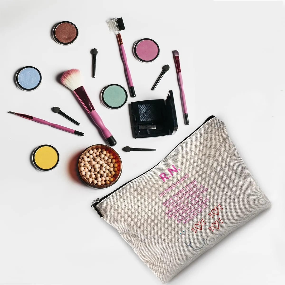 Retired Nurse Makeup Bag, Retirement Gifts for Nurses, Nurse Retirement Gifts for Women, Retired Nurse Gifts, Farewell Gifts for Nurse Coworkers, Womens Makeup Bag, Cosmetic Bags for Women