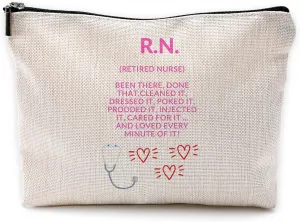 Retired Nurse Makeup Bag, Retirement Gifts for Nurses, Nurse Retirement Gifts for Women, Retired Nurse Gifts, Farewell Gifts for Nurse Coworkers, Womens Makeup Bag, Cosmetic Bags for Women
